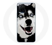 Coque pour Vivo Y21s 2021 / Y21 2021 Husky de Sibérie Yeux Bleus