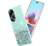 Funda para OPPO A78 A58 A18 A38 A79 4G A98 A96 A76 A16 A15 A57 A77 5G Reno 10 Pro 8 7 Lite 6 funda transparente brillo brillante silicona suave delgada OPPO Reno11 Pro negro