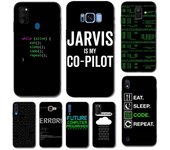 Funda de TPU negra para Samsung Galaxy A6 A8 A9 2018 plus Códigos de programación de codificación Samsung A6 2018