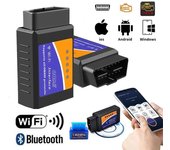 1 unidad ELM327 WIFI OBD2 instrumento de detección y diagnóstico automotriz sistema Android Apple herramienta de escáner de Chip oblea para IOS y Android negro