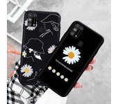 Funda negra para Xiaomi Redmi 13C Note 9 iPhone XR 7 8 14 15 11 12 13 X XS Pro Max Samsung A25 S23 S24 FE Ultra Plus Peaceminusone GD Samsung S8 abismo