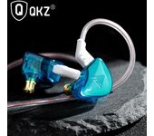Auriculares HIFI con entrada para la oreja QKZ AK8, control por cable para juegos móviles con auriculares de trigo y graves potentes púrpura/azul