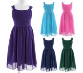 Vestido plisado sin mangas para niñas, vestido de princesa, desfile, boda, fiesta de cumpleaños, vestidos de graduación, vestido de niña de flores para niños 7-8 Years azul marino