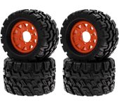 Coche trepador de control remoto neumáticos de goma naranja 120*72*69mm 4 Uds reemplazo para Kyosho Hpi Trax4 BJM315 negro