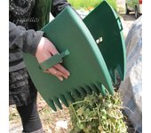 2 uds palas de rastrillo de hojas práctico Clip de hoja eficiente recolector de hojas agarra herramientas para el jardín del hogar al aire libre verde