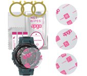 3x apgo Ultra-Clear Hybrid protector de pantalla compatible con Amazfit T-Rex Pro, nano vidrio flexible, excelente reemplazo para vidrio templado, resistente a rayones