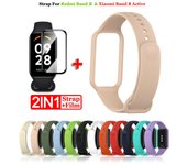 Correa de repuesto para Redmi Smart Band 2 Correa de silicona para reloj Xiaomi Smart Band 8 Correa activa Pulsera Xiaomi Band 8 Active