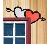 Decoración de esquina de puerta para el Día de San Valentín, estilo rústico de granja, con forma de corazón de madera, para marco de puerta, adorno para el borde de la puerta delantera, suministros para fiestas 1pc