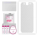 apgo Protective Skin Sticker for the back compatible with Ulefone Armor 3W, Wrap Film, Foil, Vinyl - Pattern Transparent Carbon