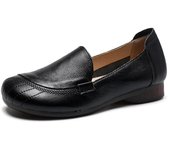 Zapatos de mujer, mocasines planos de cuero genuino, zapatos antideslizantes, zapatos planos suaves y transpirables, zapatos de verano al aire libre para mujer 41 blanco
