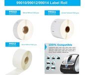 Etiquetas adhesivas de papel térmico Dymo Label 450, 99010, 99012 y 99014 compatibles con varios tamaños, etiquetas adhesivas de código de barras LW para DYMO LabelWriter 1Roll 99010 labels