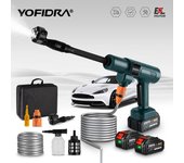YOFIDRA 217PSI Lavadora a presión eléctrica sin escobillas 6 en 1 Pistola de agua para lavado de automóviles para batería Makita de 18 V Herramientas de limpieza con rociador de agua para jardín No Battery