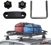 Clips para portaequipajes Accesorios para portaequipajes Herramientas Abrazaderas de perno en U para caja de techo Clips de soporte en U de metal con tuercas de seguridad Barra desmontable
