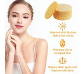 10/20/30/50 piezas de esponja facial reutilizable redonda absorbente comprimida natural desmaquillante exfoliante SPA limpieza facial kit de esponja de celulosa 10 pcs color rosa