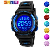 Relojes de pulsera digitales Skmei para niños, reloj para niños, calendario LED luminoso, 5bar, relojes deportivos impermeables para niños y niñas 1266
