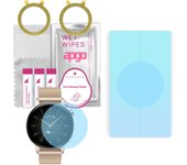 2 protectores de pantalla ultratransparentes apgo HD HQ FLEX para Huawei Watch GT 3 de 42 mm. Elegante película de hidrogel, flexible y suave TPU con capa de posicionamiento de fácil instalación.