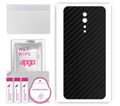 apgo Protective Skin Sticker for the back compatible with Oppo Reno Z, Wrap Film, Foil, Vinyl - Pattern Carbon Black