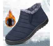 Botas de nieve para hombre, botas casuales unisex, zapatos de invierno para hombre, botines de moda, zapatos impermeables, calzado para hombre, zapatos de trabajo para hombre 35