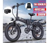 Bicicletas eléctricas todoterreno H20pro randride motor dual 2000W48V23A amortiguadores dobles frenos hidráulicos 2000W23AH