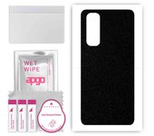 apgo Protective Skin Sticker for the back compatible with Oppo Reno4 Pro, Wrap Film, Foil, Vinyl - Pattern Matte Black