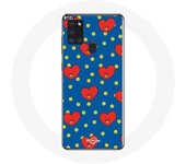 Coque pour Samsung Galaxy A21S BTS Bangtan Garçons BT21 TATA de V Fond Bleu