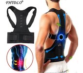 Corrector de postura de terapia magnética, soporte para hombro y espalda, cinturón para hombres y mujeres, tirantes y cinturón de soporte, postura de hombro S blanco