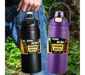 Botella térmica de acero inoxidable de 1500 ml, portátil, de gran capacidad, ideal para exteriores. 800ml