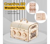 DIY creativo 3D rompecabezas de madera juego de ensamblaje caja de contraseña juguete para niños adultos One Size