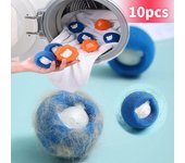 Bolas de lavandería Recolector de pelo de mascotas para lavadora Atrapa pelusas de ropa Elimina pelusas de la ropa Accesorios para mascotas y gatos Reutilizable azul