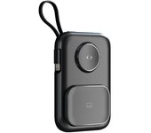 Mini cargador portátil, Banco de energía inalámbrico magnético, 5000mAh, 3 en 1, batería de respaldo, cargador de Apple Watch para Apple IPhone blanco
