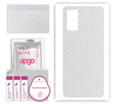 apgo Protective Skin Sticker for the back compatible with Honor Play4 Pro, Wrap Film, Foil, Vinyl - Pattern Transparent Carbon