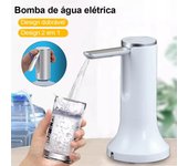 Bomba eléctrica para botellas de agua, dispensador automático de agua de 19 litros, bomba plegable para botellas de agua de escritorio, recargable H3 blanco