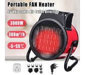 Calentador eléctrico Industrial de 3000W y 220V, ventilador, calentador de aire, soplador, taller, espacio, garaje, aparatos de calefacción