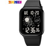 SKMEI-reloj Digital deportivo para hombre y mujer, relojes de pulsera con alarma y cuenta atrás, resistente al agua hasta 50M, a la moda, para exteriores, 1863 negro