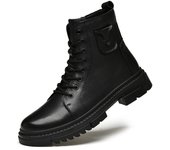 Botas de desierto de moda para hombre, botas de nieve de felpa de invierno, informales, cómodas, de caña alta, botas de moto para hombre 38