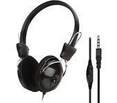 Auriculares estéreo con cable de 3,5 mm, bajos de alta fidelidad, para música, juegos de PC y micrófono para PS4, Xbox One, ordenador y portátil. Single 3.5mm Plug