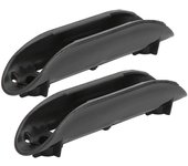 2 piezas de plástico negro para kayak, barco, soporte colgante, gancho de montaje, accesorios para canoa
