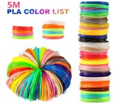 Filamento PLA para material de impresión de bolígrafo 3D, 10/20 rollos, 10M de diámetro, 1,75mm, 100M, recarga de plástico de seguridad sin olor para bolígrafo de impresora 3D 5M x 20 Colors(Total 100M)