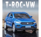 Simulación de coche de metal de 5 pulgadas Vehículo de juguete y fundido a presión Volkswagen T-ROC SUV RMZ city 1:36 regalos modelo de aleación para niños