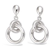 Les Trésors De Lily [L7465] - Boucles Argent 'Chorégraphie' argenté (rhodié) - 22x10 mm plata