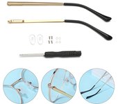 Par de gafas universales antideslizantes, patillas de repuesto, montura para gafas, accesorios para gafas plata