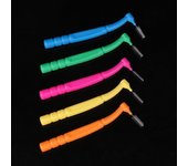 10 piezas de aparatos de ortodoncia en forma de L, cepillo interdental para limpiar entre los dientes, mini cepillo de dientes, limpieza interdental, portátil para viajes color rosa