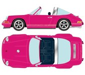 Titan64 Singer 911 Targa Rojo Rubí Producto Terminado TM002I 1/64 (964)