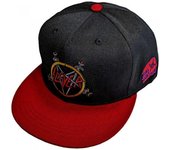 Slayer Gorra de béisbol unisex para adultos Hell Awaits Snapback One Size rojo/negro
