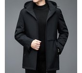 Chaqueta de plumón para hombre, de longitud media, informal, gruesa, cálida, con forro extraíble, nueva chaqueta de invierno para hombre de mediana edad 170/M