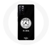 Coque pour Xiaomi Redmi Note 11s 5G Paris Saint Germain Logo PSG Fond Noir