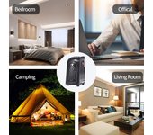 Calentador eléctrico Calentador doméstico Horno de calefacción Calentador de habitación conveniente Control remoto Calentador remoto montado en la pared Calefacción de invierno EU negro