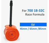 Cámara de aire ultraligera para bicicleta de montaña, neumático de TPU 700 18-32C, 700c, 45/65/85mm 85mm naranja
