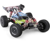 Wltoys XKS 144001 1/14 RC Coche de carreras de alta velocidad Batería de 2200 mAh 60 km/h 2,4 GHz RC Buggy 4WD 2x1500mAh Battery verde