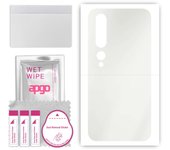 apgo MATTE Protective Skin Sticker for the back compatible with Xiaomi Mi 10 Pro 5G, Wrap Film, Hydrogel Film, Flexible, Soft TPU with positioning lay